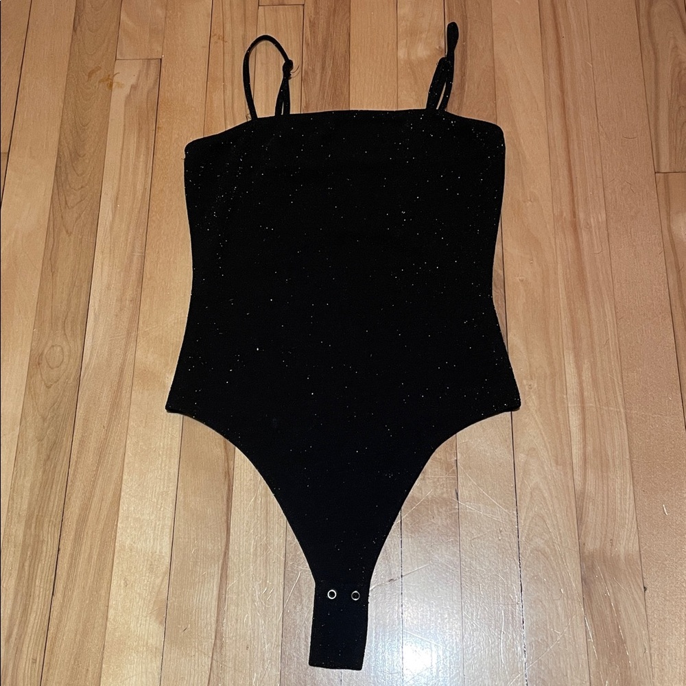 Garage Black Glitter Bodysuit